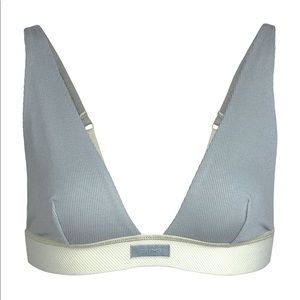 Skims cotton blend plunge bralette mineral